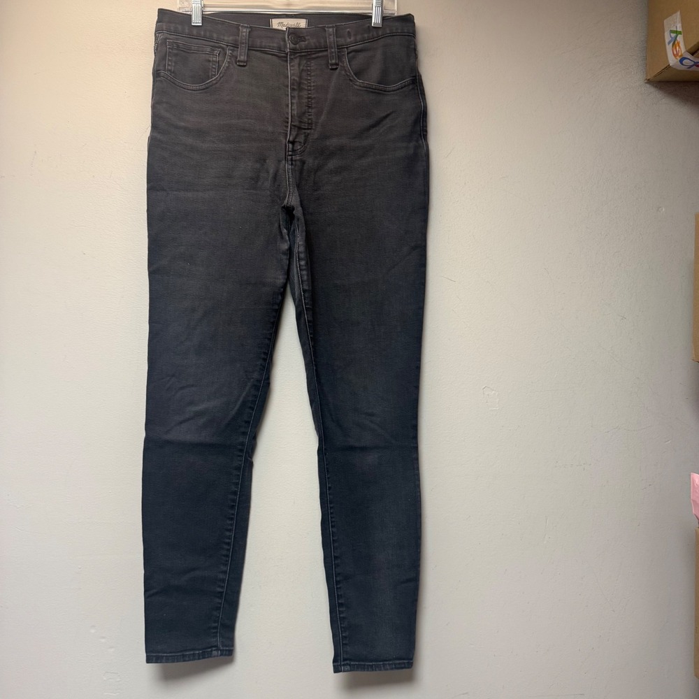 Madewell Roadtripper Skinny Jeans Womens 29 Black Excellent High Rise 11 Inch